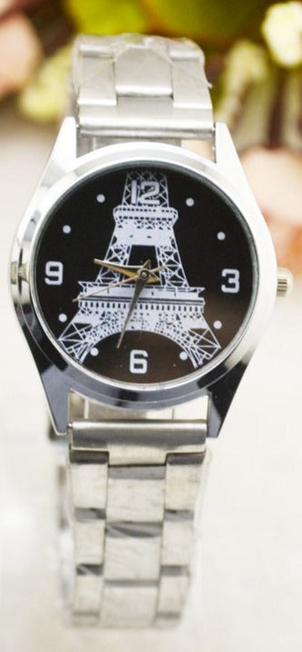 Montre Cadran Tour Eiffel – Montre Quartz Femme Élégante