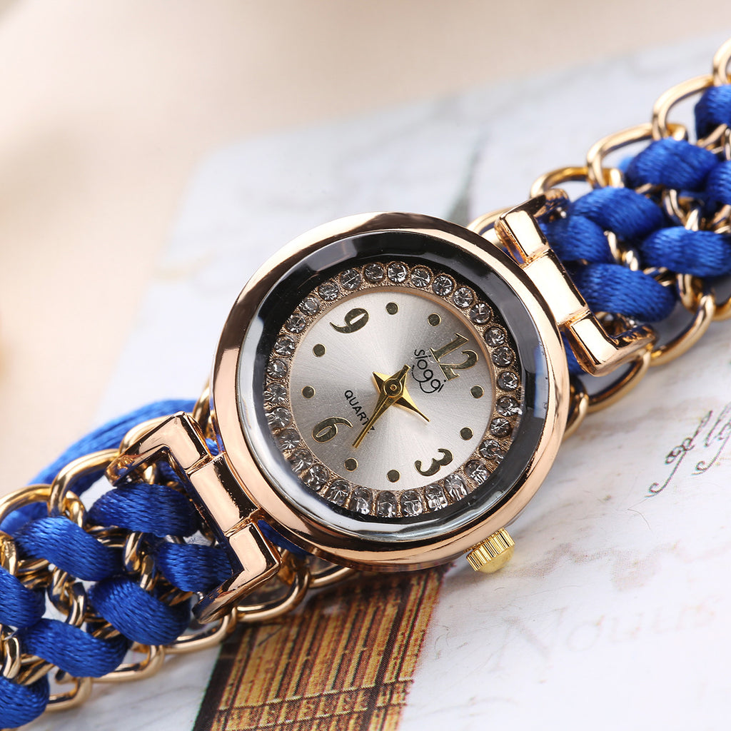 Montre Femme Bracelet Tressé – Quartz Analogique Style Casual Chic