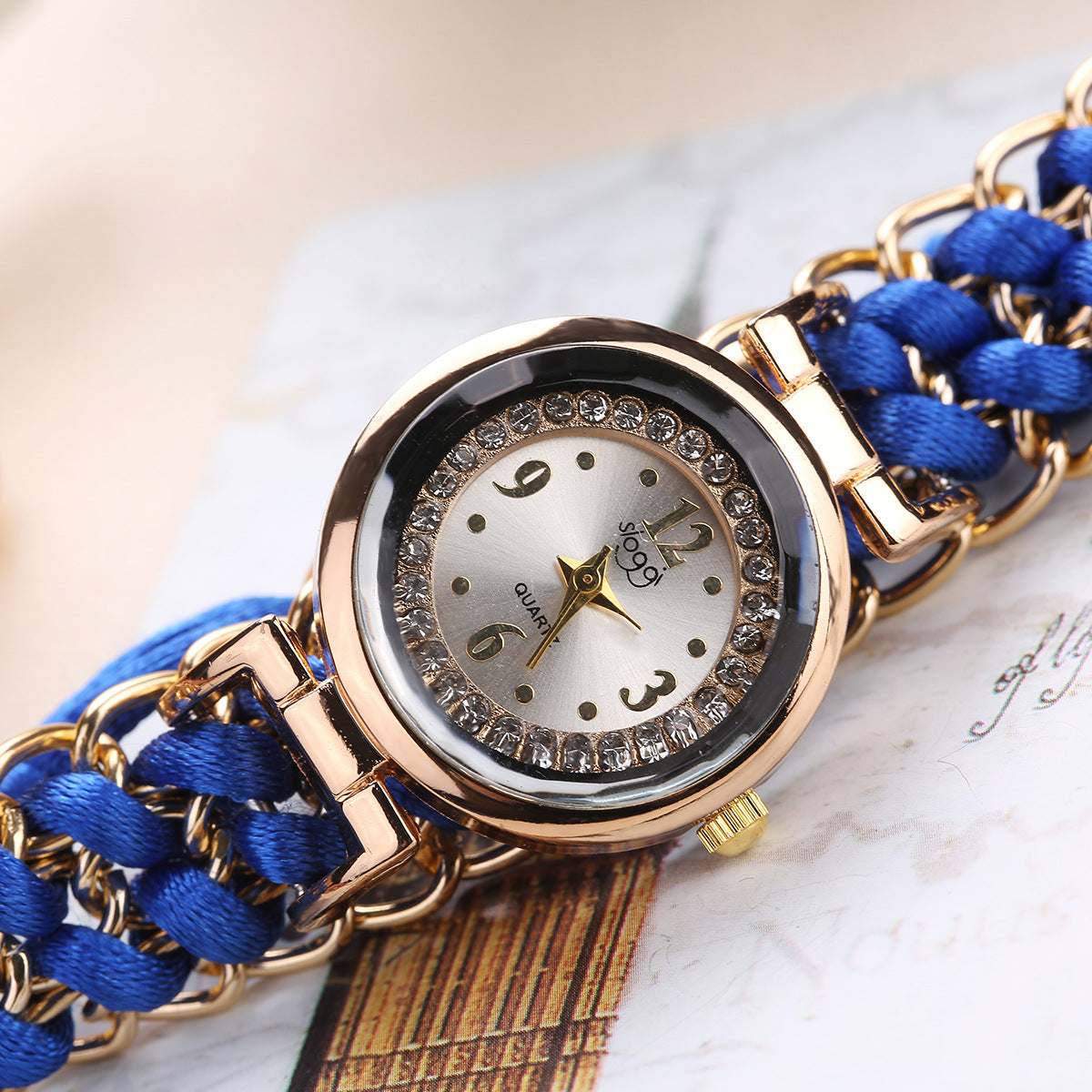 Montre Femme Bracelet Tressé – Quartz Analogique Style Casual Chic