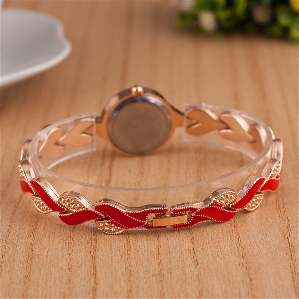 Montre Bracelet Feuille Quartz – Bijou Montre Femme Nature