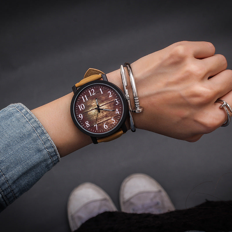 Montre Femme Grand Cadran – Quartz Fashion Bracelet PU Élégant
