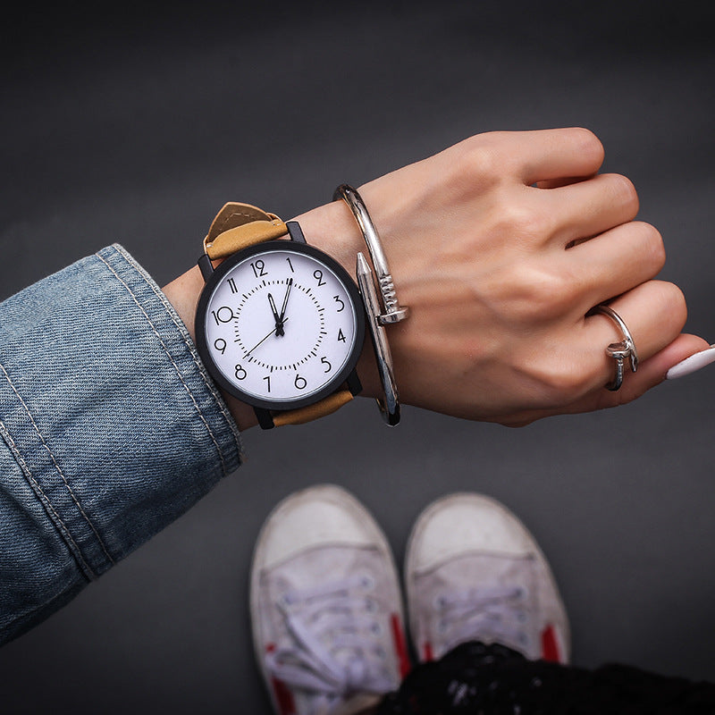 Montre Femme Grand Cadran – Quartz Fashion Bracelet PU Élégant