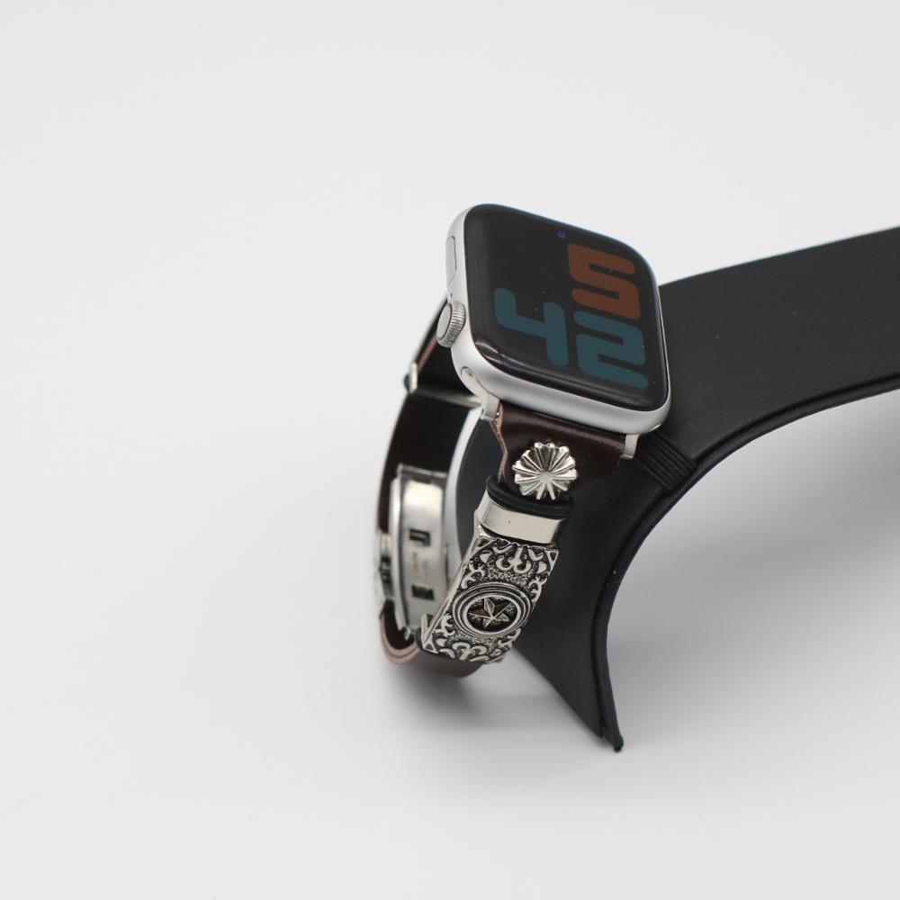Bracelet Montre Cuir Embossé Rétro – Remplacement DIY Vintage – Bracelet Montre Universel