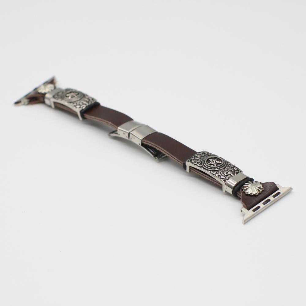 Bracelet Montre Cuir Embossé Rétro – Remplacement DIY Vintage – Bracelet Montre Universel