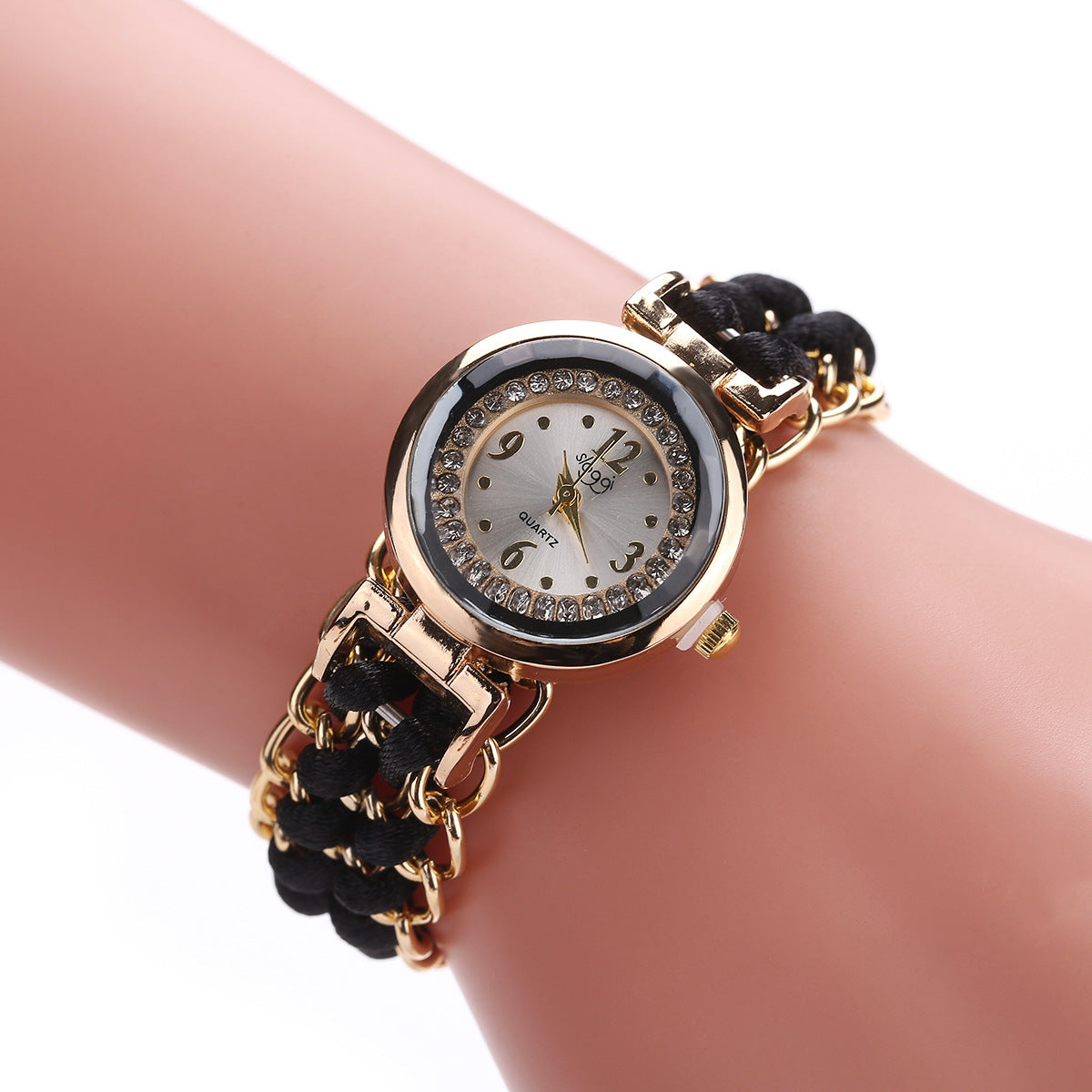 Montre Femme Bracelet Tressé – Quartz Analogique Style Casual Chic