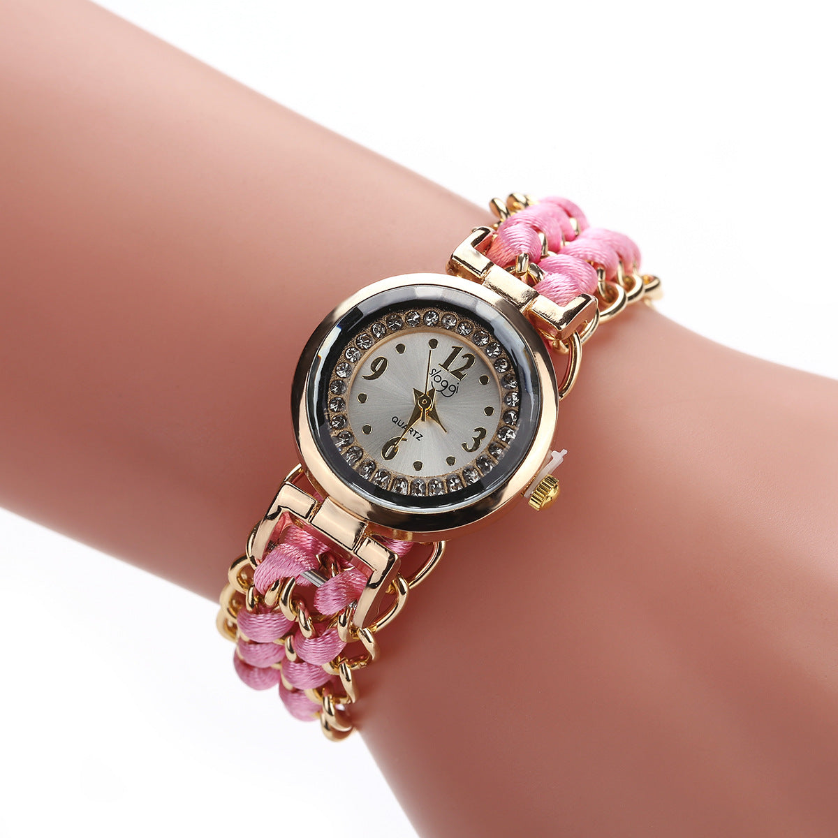 Montre Femme Bracelet Tressé – Quartz Analogique Style Casual Chic