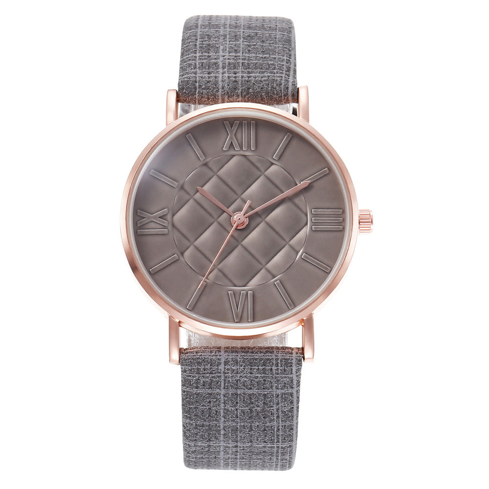 Montre Quartz Cadran Ananas Chiffres Romains – Design Fantaisie Femme