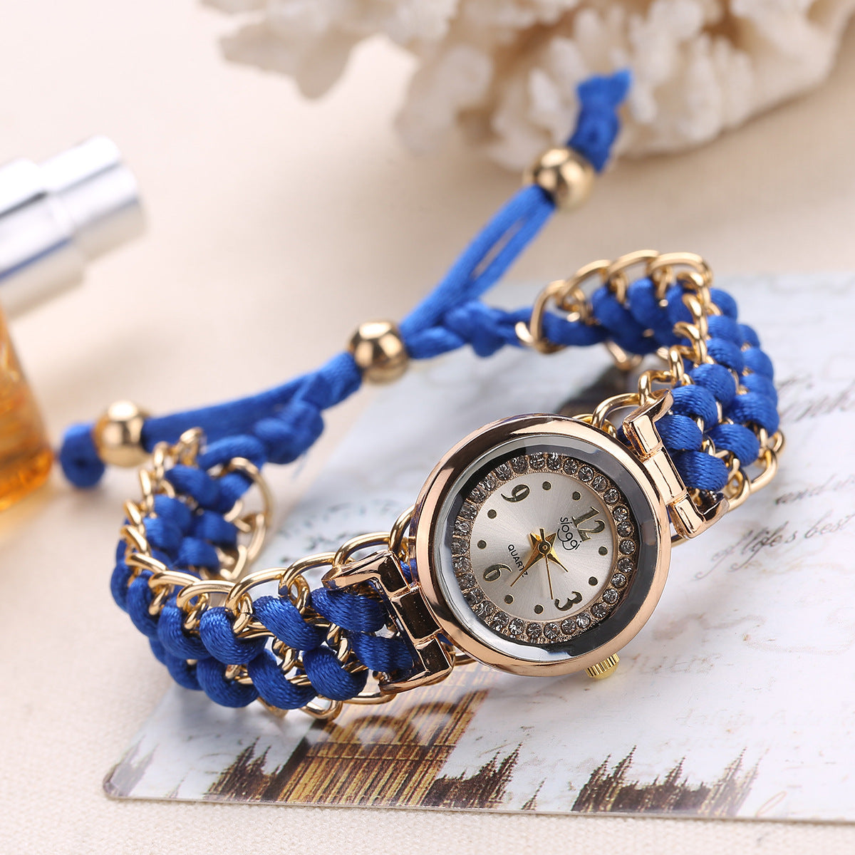 Montre Femme Bracelet Tressé – Quartz Analogique Style Casual Chic