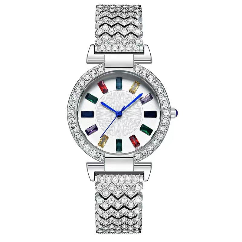 Montre Bracelet Femme Full Diamant – Quartz Fashion Polyvalent Luxe