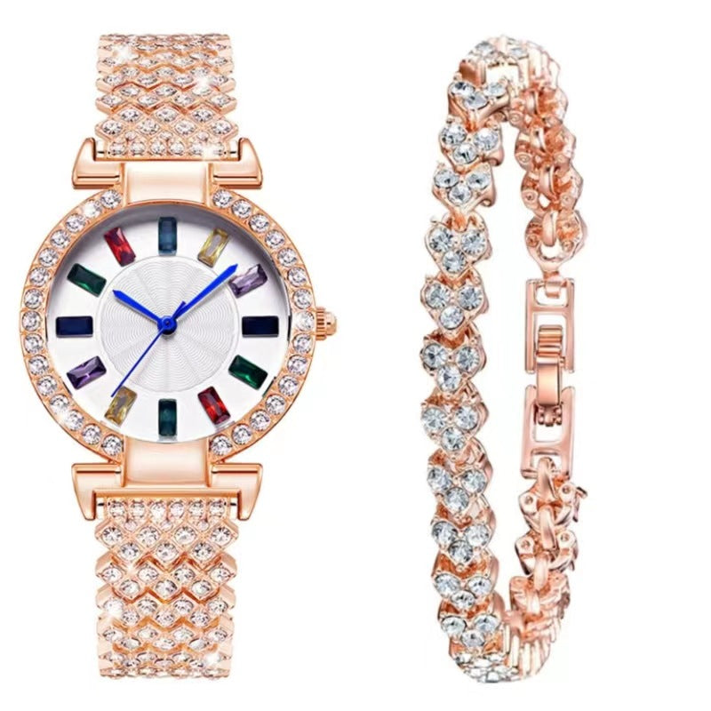 Montre Bracelet Femme Full Diamant – Quartz Fashion Polyvalent Luxe