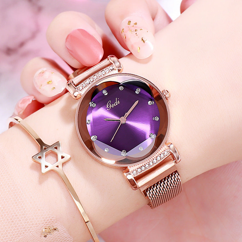 Montre Femme Magnétique Fashion – Quartz Simple Bracelet Universel