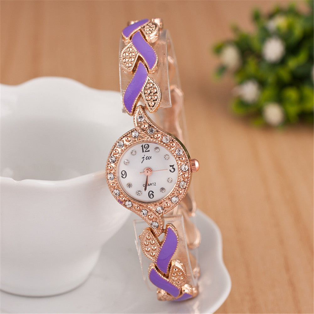 Montre Bracelet Feuille Quartz – Bijou Montre Femme Nature
