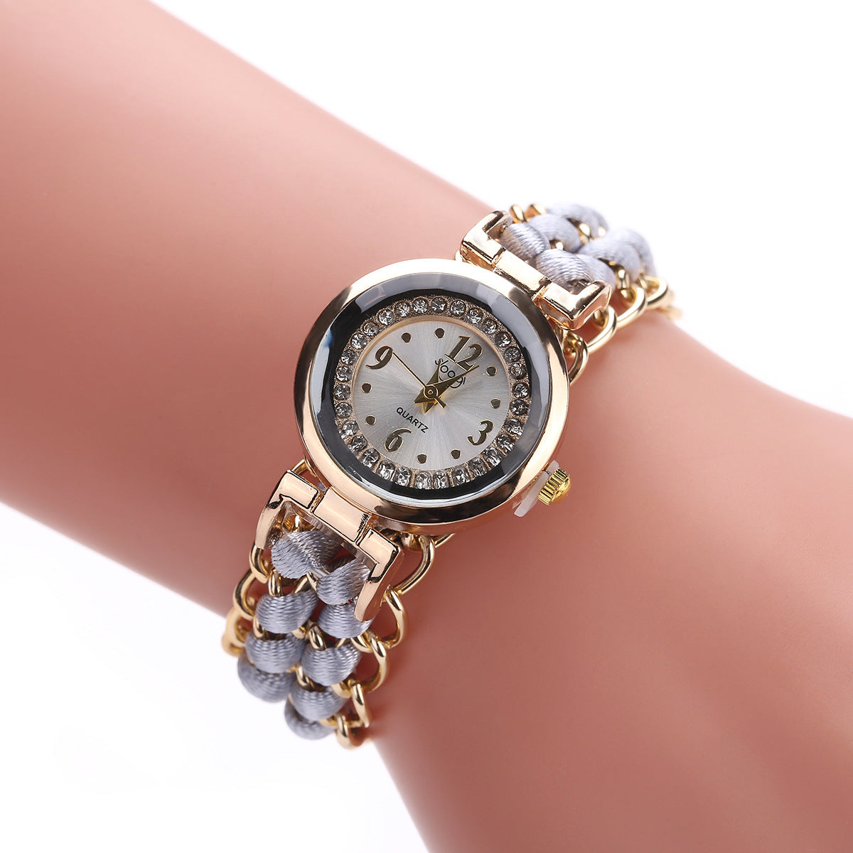 Montre Femme Bracelet Tressé – Quartz Analogique Style Casual Chic