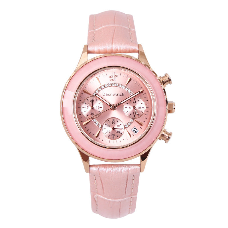 Montre Homme Cadran Miroir Réfraction – Six Aiguilles Design Premium