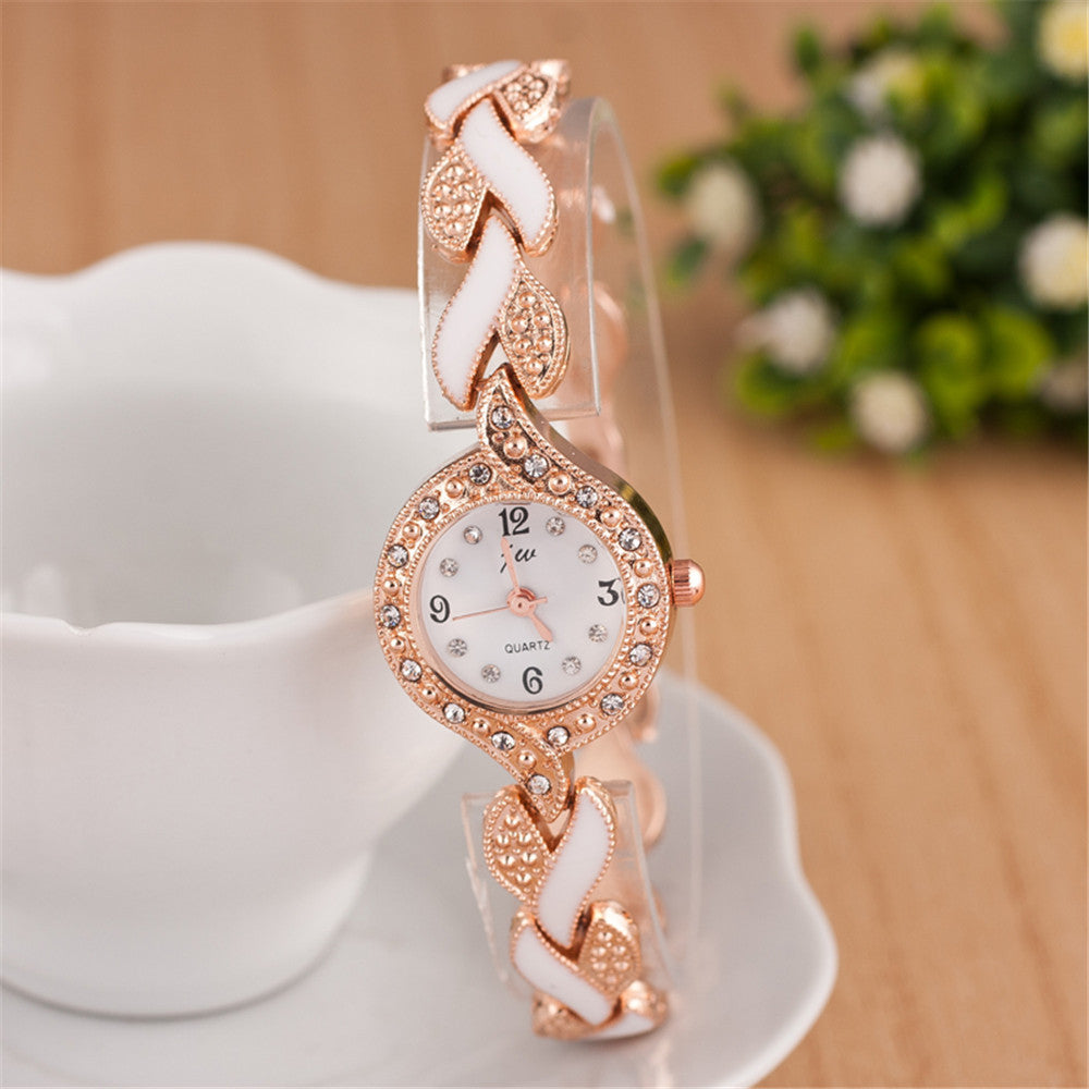Montre Bracelet Feuille Quartz – Bijou Montre Femme Nature