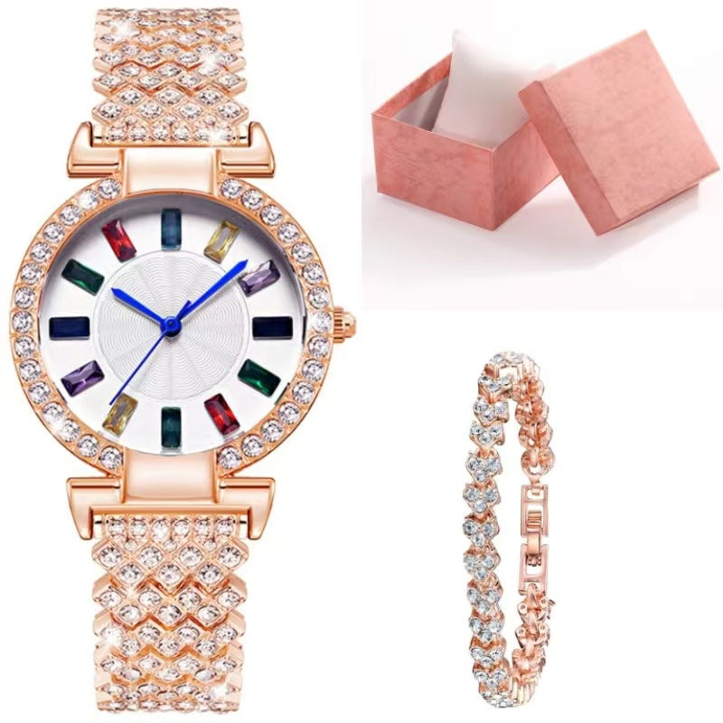 Montre Bracelet Femme Full Diamant – Quartz Fashion Polyvalent Luxe