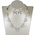 Bridal Jewelry Set Pearl Butterfly - Necklace Earrings - Wedding Jewelry Women