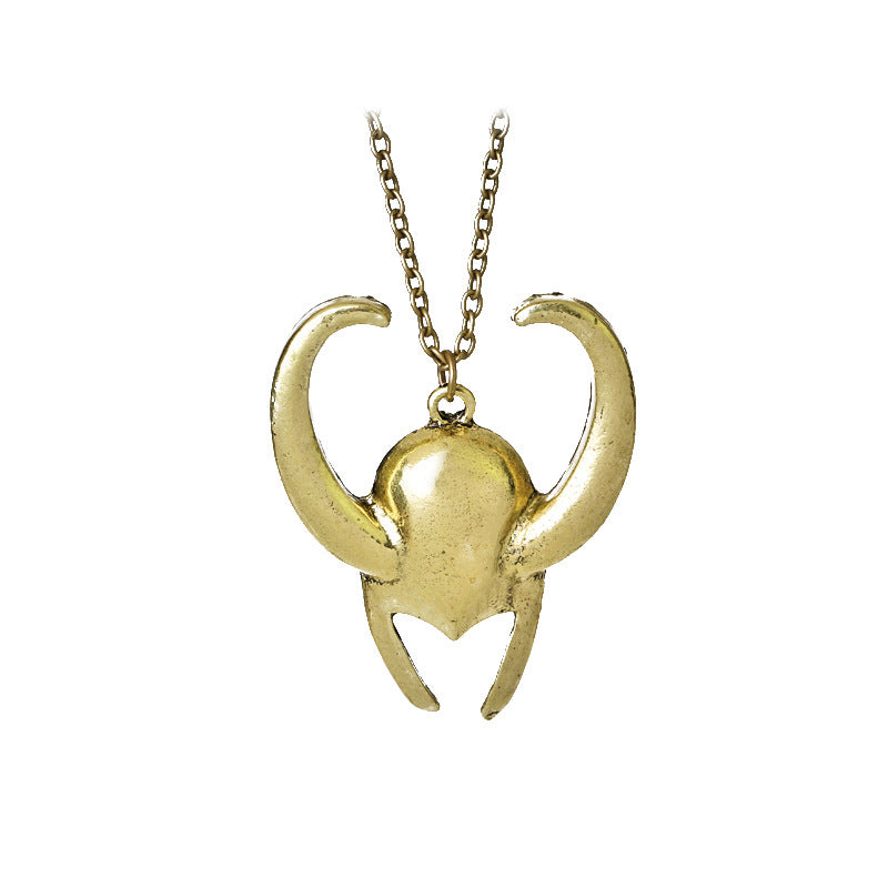 Fashionhorn Helmet Necklace Sweater Necklace