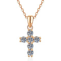 Womens Versatile All-Matching Minimalist Necklace With Full Diamond Setting