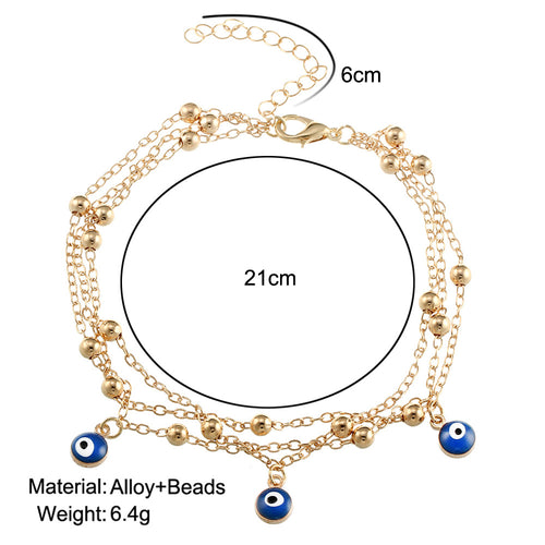Bracelet de Cheville Perles & Chaîne — Bijou de Pied Bohème Plage