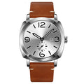 Herrenuhr mit großem, minimalistischem Zifferblatt – Quarzuhr, modisch, trendig