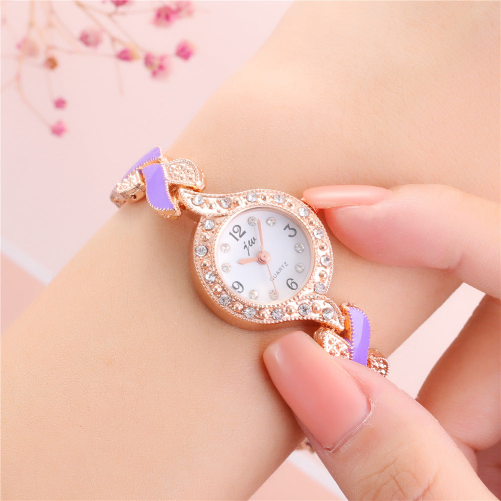 Montre Bracelet Feuille Quartz – Bijou Montre Femme Nature