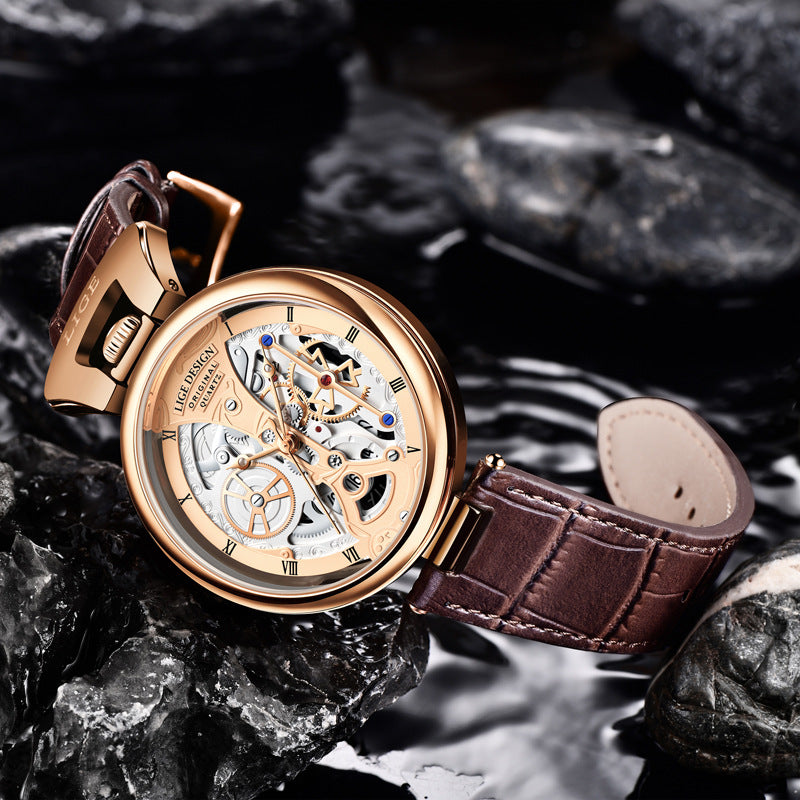 Montre Homme Fashion Waterproof – Quartz Cadran Élégant