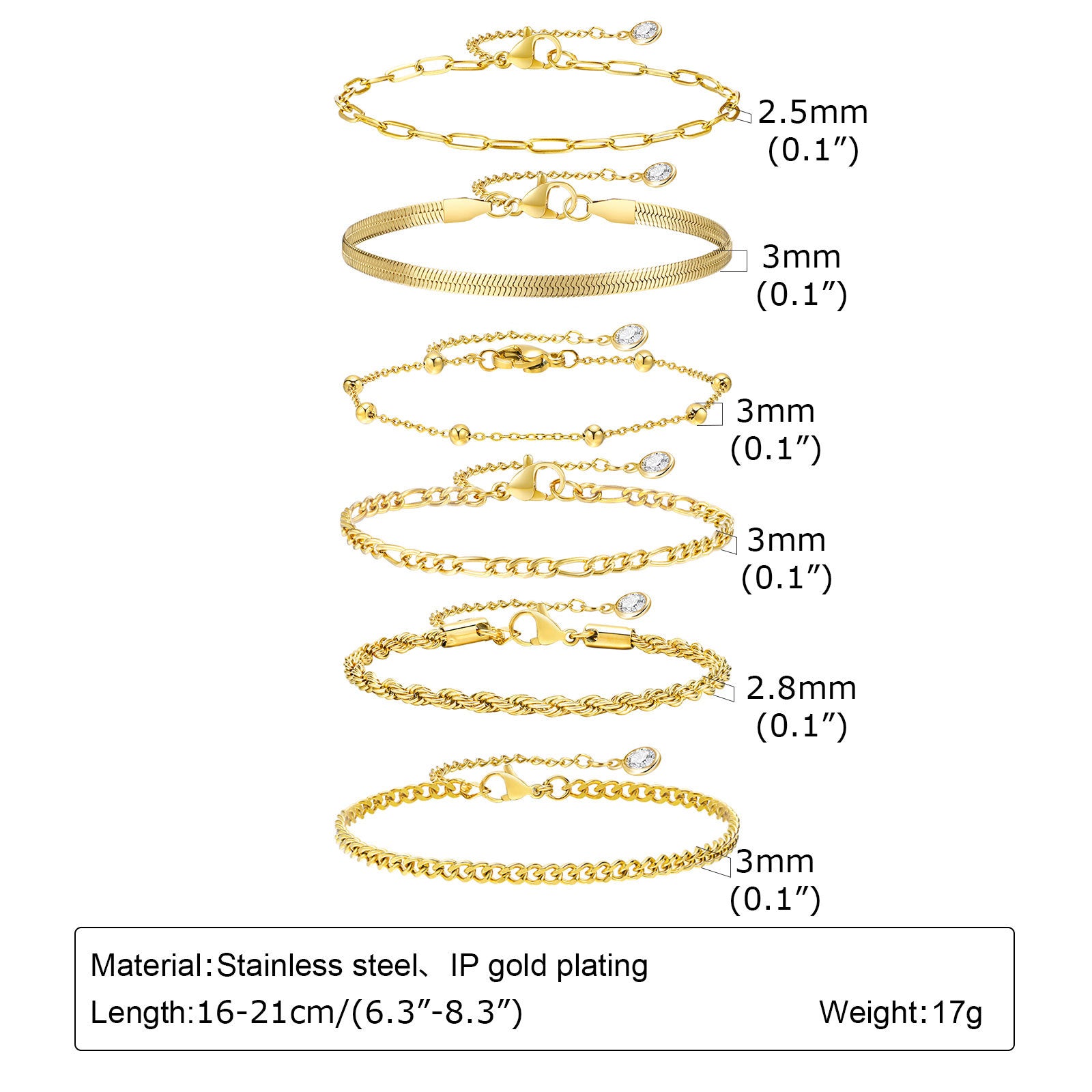 Stainless Steel Bracelet For Women Instagram-style Gold Color