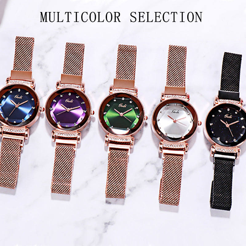Montre magnétique pour femme, mode, assortie à tout, simple, pour le poignet
