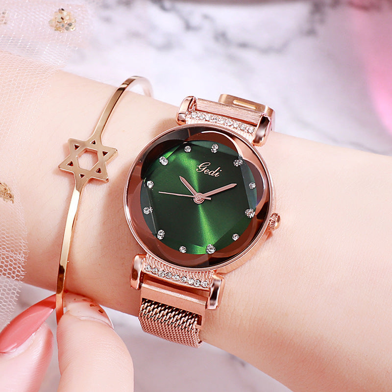 Montre Femme Magnétique Fashion – Quartz Simple Bracelet Universel