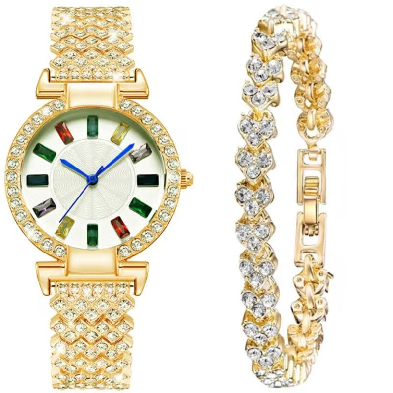 Montre Bracelet Femme Full Diamant – Quartz Fashion Polyvalent Luxe