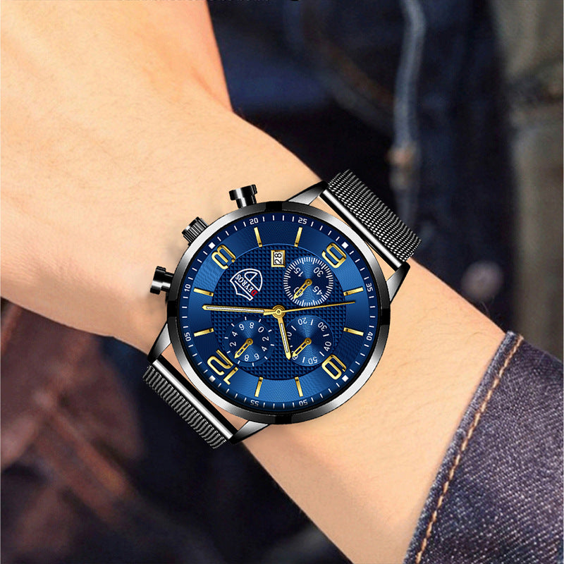 Montre Homme Quartz Acier Inoxydable – Cadran Lumineux Waterproof Business
