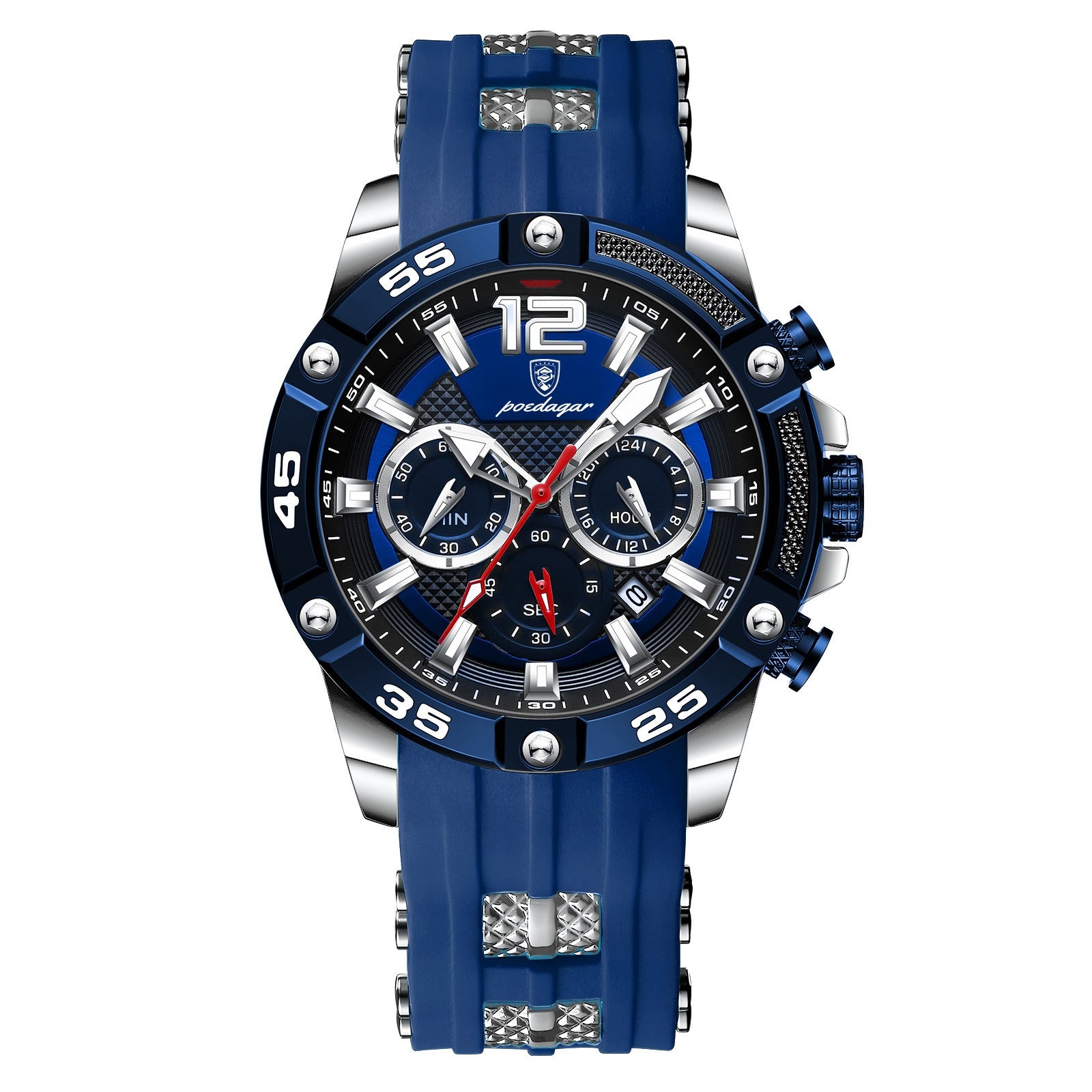 Montre Homme Quartz Bracelet Silicone – Multifonction Fashion