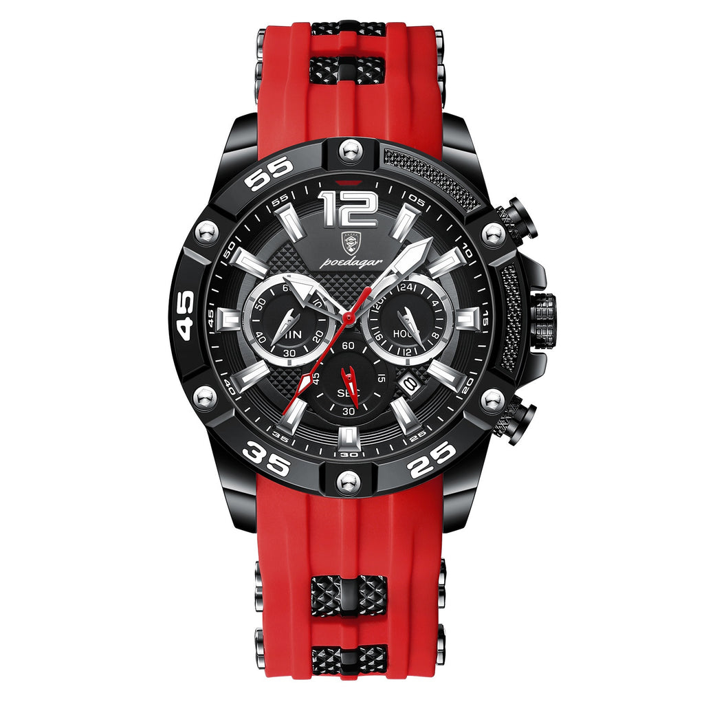 Montre Homme Quartz Bracelet Silicone – Multifonction Fashion