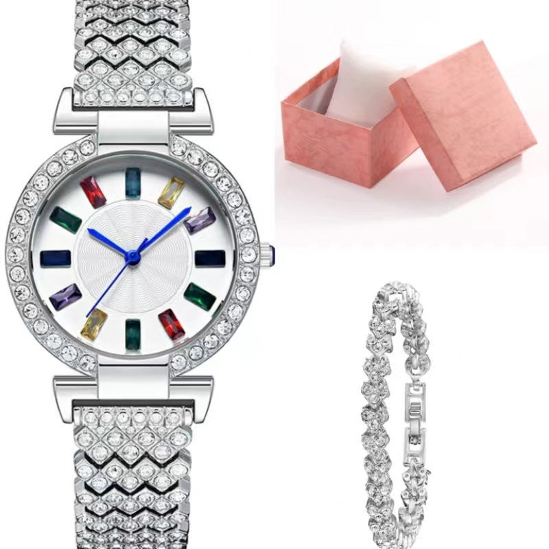 Montre Bracelet Femme Full Diamant – Quartz Fashion Polyvalent Luxe