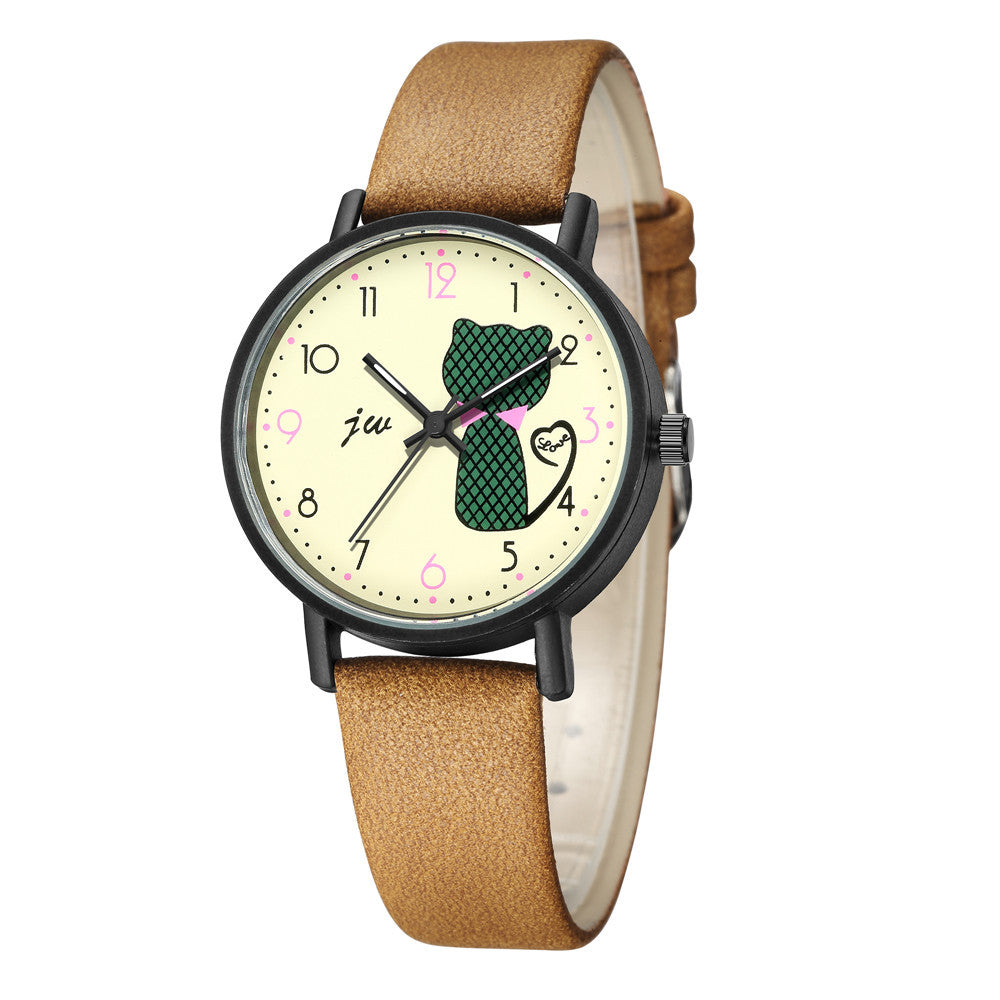 Montre Femme Chat Mignon – Quartz Casual Bracelet Fantaisie