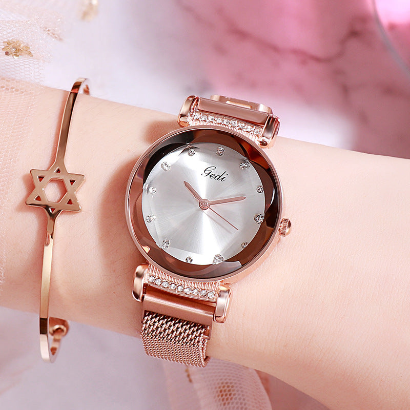 Montre Femme Magnétique Fashion – Quartz Simple Bracelet Universel