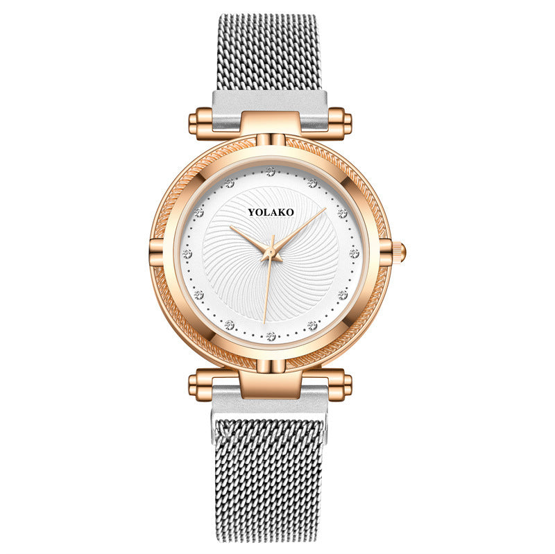 Montre Femme Diamant Magnétique – Quartz Bracelet Fantaisie Élégant