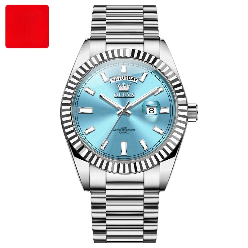 Montre Homme Lumineux Waterproof Business – Bracelet Acier Élégant