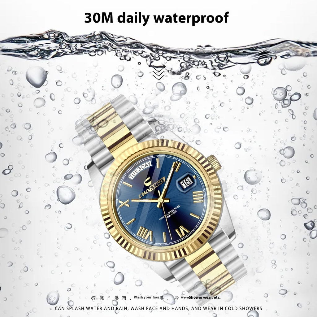 Montre Homme Acier Grand Cadran Quartz – Bracelet Fashion Luxe