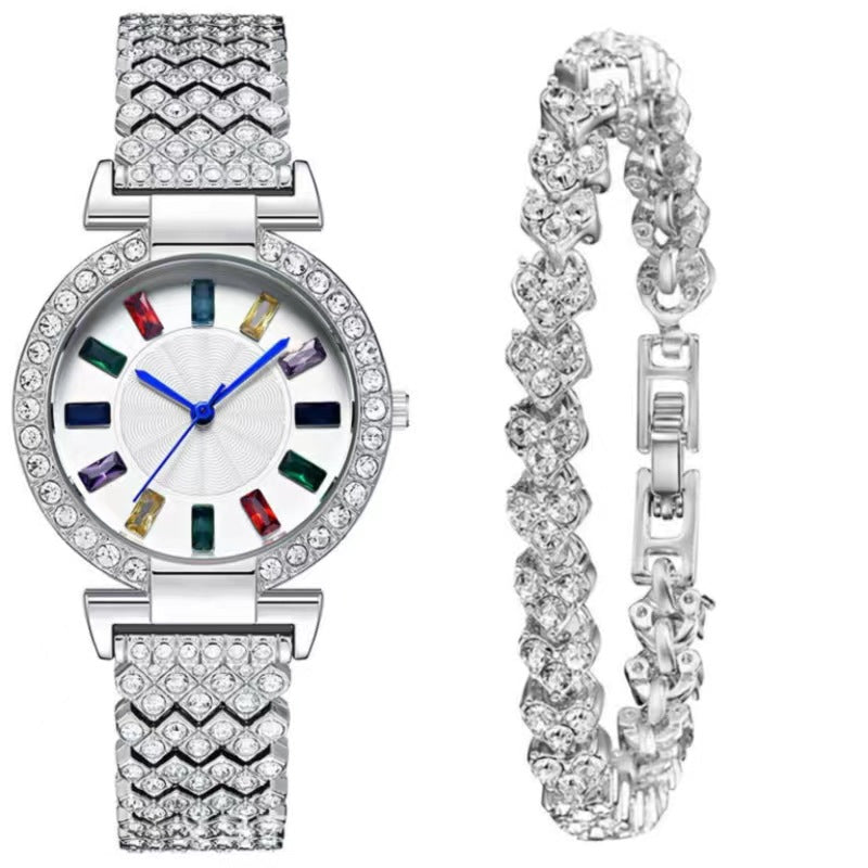 Montre Bracelet Femme Full Diamant – Quartz Fashion Polyvalent Luxe