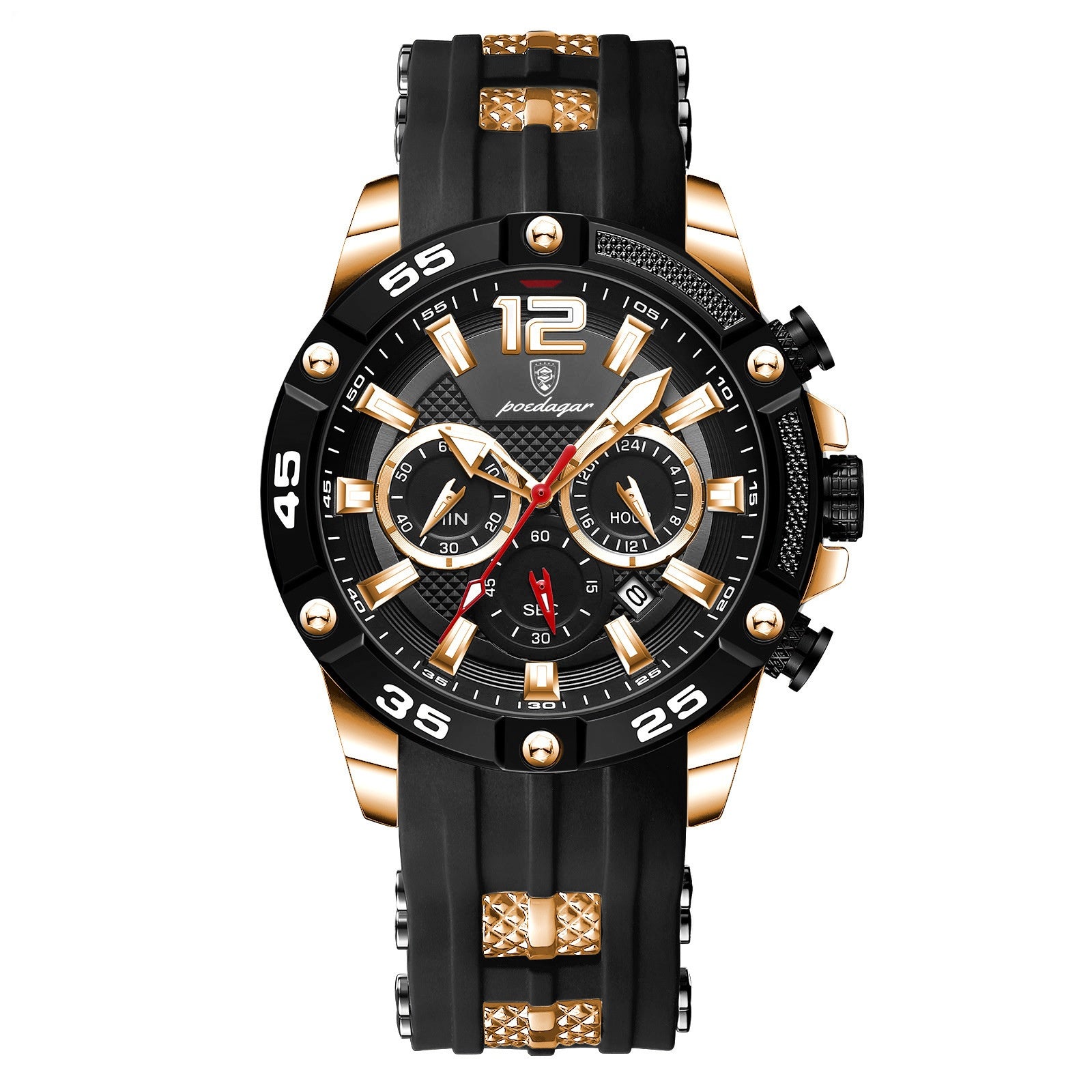 Montre Homme Quartz Bracelet Silicone – Multifonction Fashion